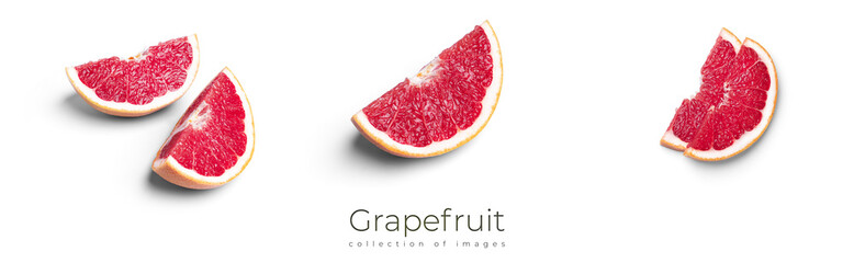 Grapefruit isolated on a white background. Citrus.