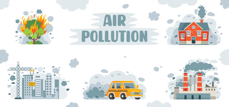 Concept Drawing Of Air Pollution