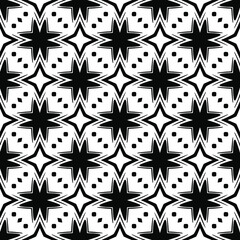 floral seamless pattern background.Geometric ornament for wallpapers and backgrounds. Black and white pattern. 