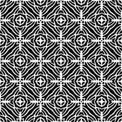 floral seamless pattern background.Geometric ornament for wallpapers and backgrounds. Black and white pattern. 