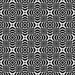 floral seamless pattern background.Geometric ornament for wallpapers and backgrounds. Black and white pattern. 
