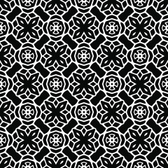 floral seamless pattern background.Geometric ornament for wallpapers and backgrounds. Black and white pattern. 
