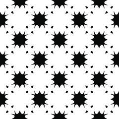 
Abstract Flower Tiles. Seamless Vector Pattern Design. Black and white pattern. 