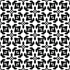 
Abstract Flower Tiles. Seamless Vector Pattern Design. Black and white pattern. 
