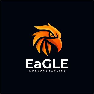 Eagle abstract logo design vector