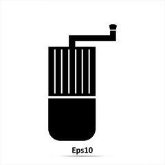 Coffee grinder icon sign signifier vector