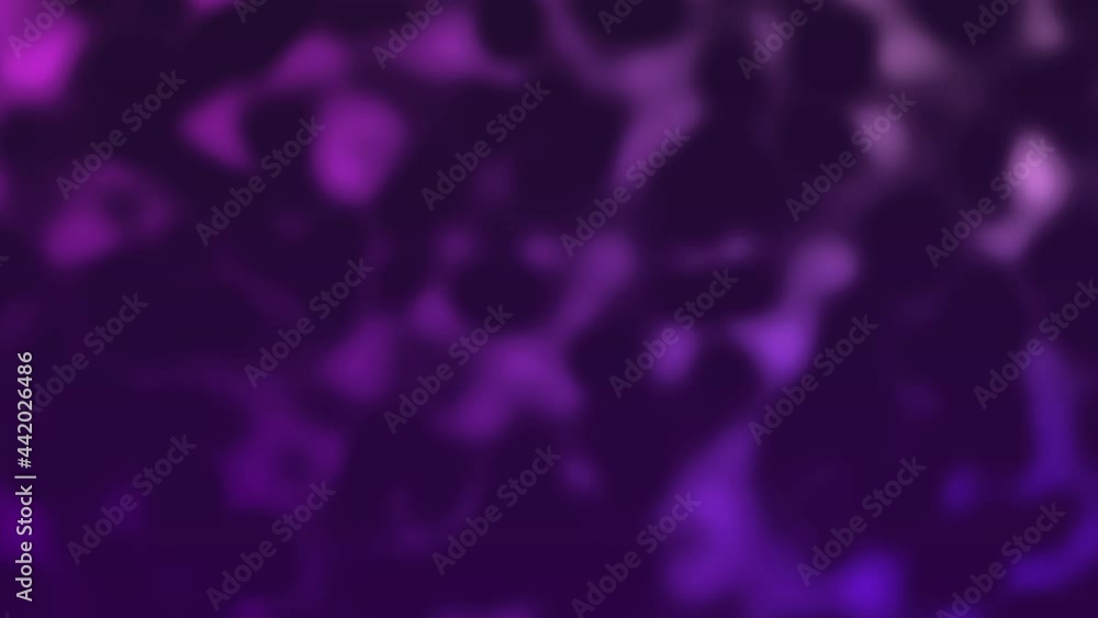 Aufkleber on a violet background, an abstract dynamic mosaic with light clouds. motion graphic backdrop with a
