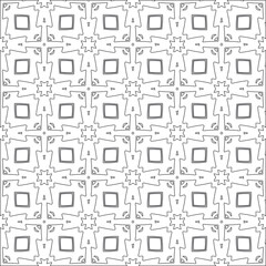 Vector pattern with symmetrical elements . Modern stylish abstract texture. Repeating geometric tiles from striped elements.Black and white pattern.
