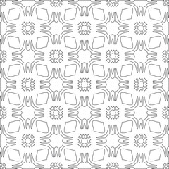 Vector pattern with symmetrical elements . Modern stylish abstract texture. Repeating geometric tiles from striped elements.Black and white pattern.