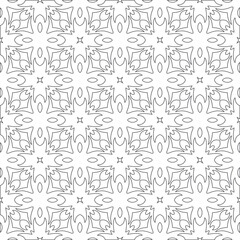 Obraz premium Vector pattern with symmetrical elements . Modern stylish abstract texture. Repeating geometric tiles from striped elements.Black and white pattern.