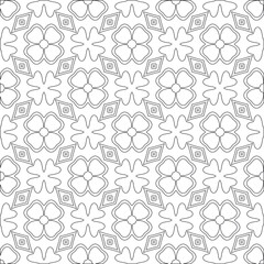 Vector pattern with symmetrical elements . Modern stylish abstract texture. Repeating geometric tiles from striped elements.Black and white pattern.