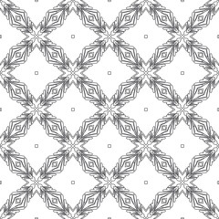 Vector pattern with symmetrical elements . Modern stylish abstract texture. Repeating geometric tiles from striped elements.Black and white pattern.