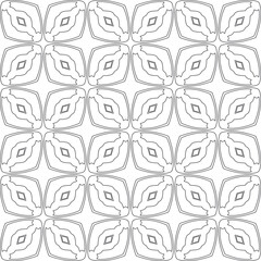 Vector pattern with symmetrical elements . Modern stylish abstract texture. Repeating geometric tiles from striped elements.Black and white pattern.