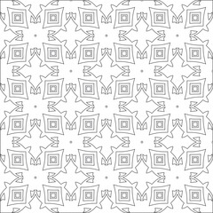 Vector pattern with symmetrical elements . Modern stylish abstract texture. Repeating geometric tiles from striped elements.Black and white pattern.