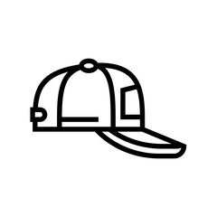 cap summer line icon vector. cap summer sign. isolated contour symbol black illustration