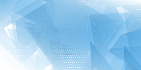 Modern Abstract Background with Triangle Low Poly Mosaic Element and Blue Gradient Color