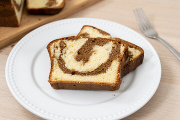 Chocolate, mocha or coffee butter pound cake