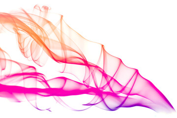 abstract colorful smoke on white background