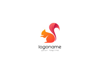 Fototapeta premium aquirrel logo design template