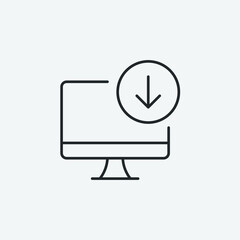 download desktop vector icon illustration sign 