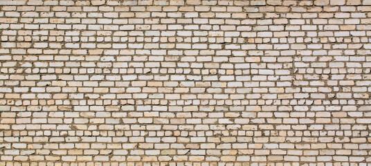 Brick wall panoramic texture background. Abstract texture for designers.