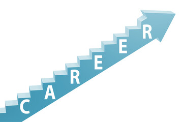 Career ladder business concept with steps