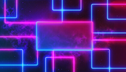 neon blue pink curvy futuristic abstract galaxy curvy lines laser scientific Sci-Fi high resolution