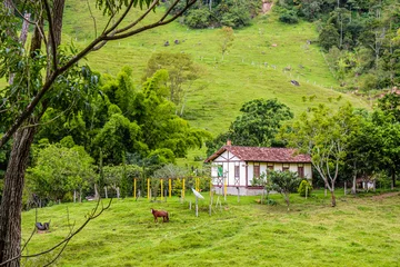 Selbstklebende Fototapeten Rural house in the mountains of Rio de Janeiro, Brasil © Gilberto Mesquita