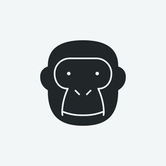 monkey vector icon illustration sign 