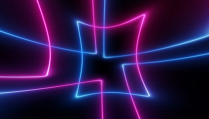 neon blue pink abstract futuristic galaxy ultraviolet curvy glowing dna neuron lines laser scientific Sci-Fi high resolution abstract black background mobile apps web and social media posts