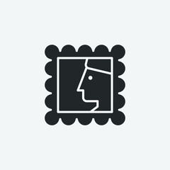 stamps famous vector icon illustration sign 