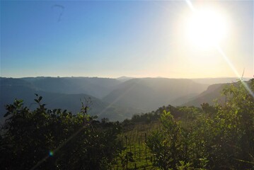 Beautiful landscape in a canyon in Rio Grande do Sul, Brazil. Sunny day.