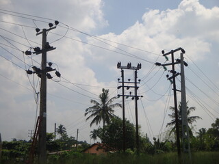 Obraz premium Srl Lanka pole Line electricity