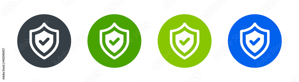 Aufkleber Shield icon vector set design button symbol. Security and protection concept.