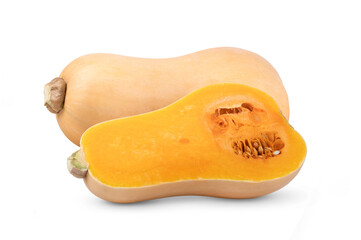 butternut squash  isolated on white