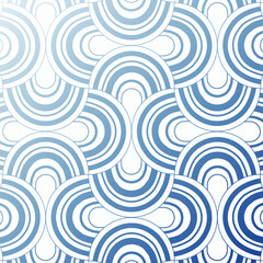 Fototapeta na wymiar geometric pattern vector. Geometric simple fashion fabric print. Vector repeating tile texture. Overlapping circles funky theme or linear petal of flower or flora. pattern is on swatches panel