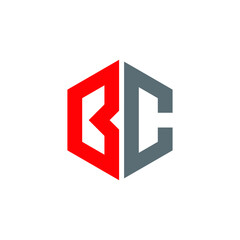 bc logo design vector icon symbol