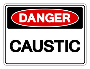 Danger Caustic Symbol Sign, Vector Illustration, Isolated On White Background Label .EPS10