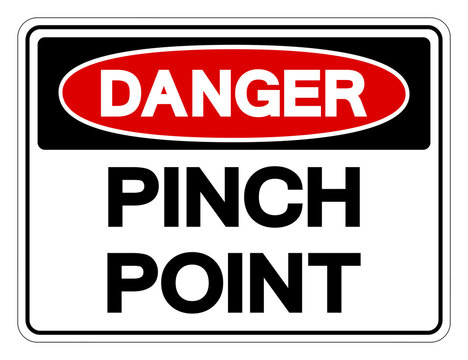 Danger Pinch Point Symbol Sign,Vector Illustration, Isolate On White Background Label. EPS10