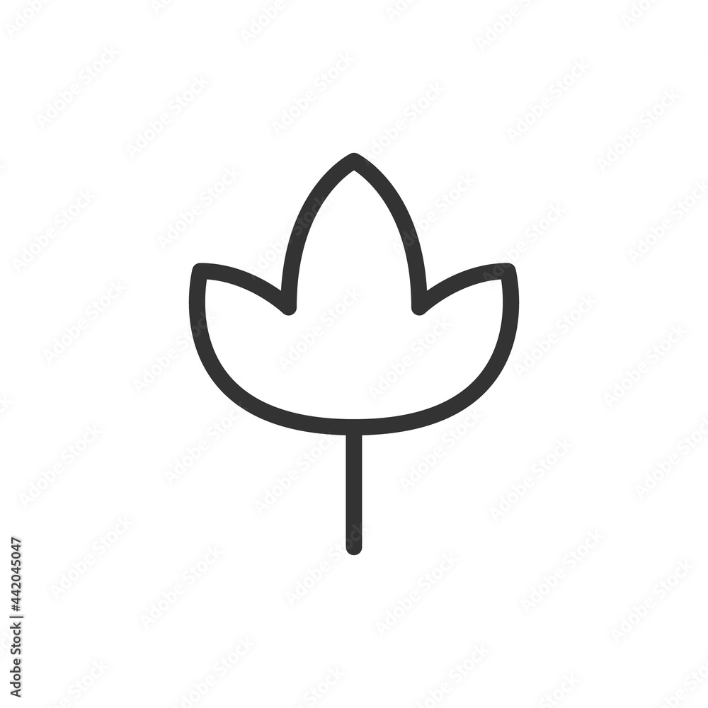 Poster vector leaf line icon. symbol in trendy outline style. vector illustration isolated on a white backg