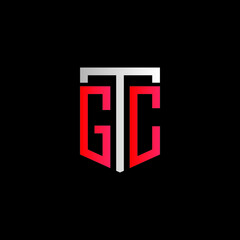 gtc initial logo design vector icon