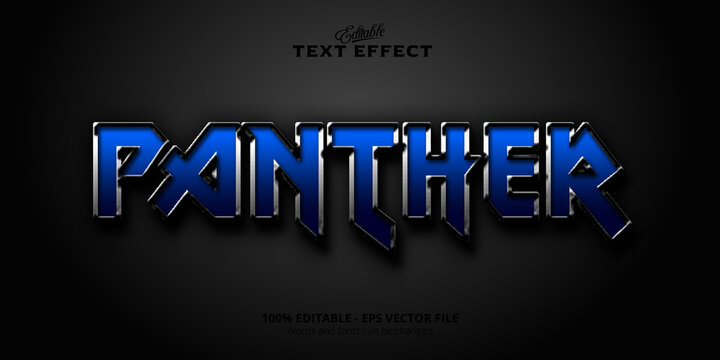 Editable text effect, panther text