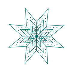 Star geometric line icon for christmas party invitation, decoration, festive texture 