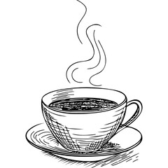 cup of coffee with steam