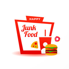 National Junk Food Day Background Design