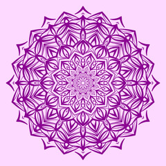 mindful abstract mandala art with soft and youth color decoration vector design