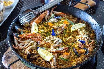 Spanish style Filipino food paella