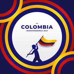 Fototapeten Colombia Independence Day Background Design © Yeay Dsgn