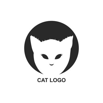 cat logo silhouette vector illustration
