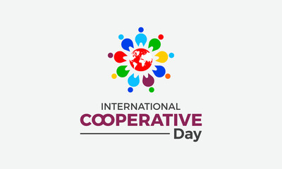 International Co-operative Annual Day Vector Banner Template observed on July Every Year.